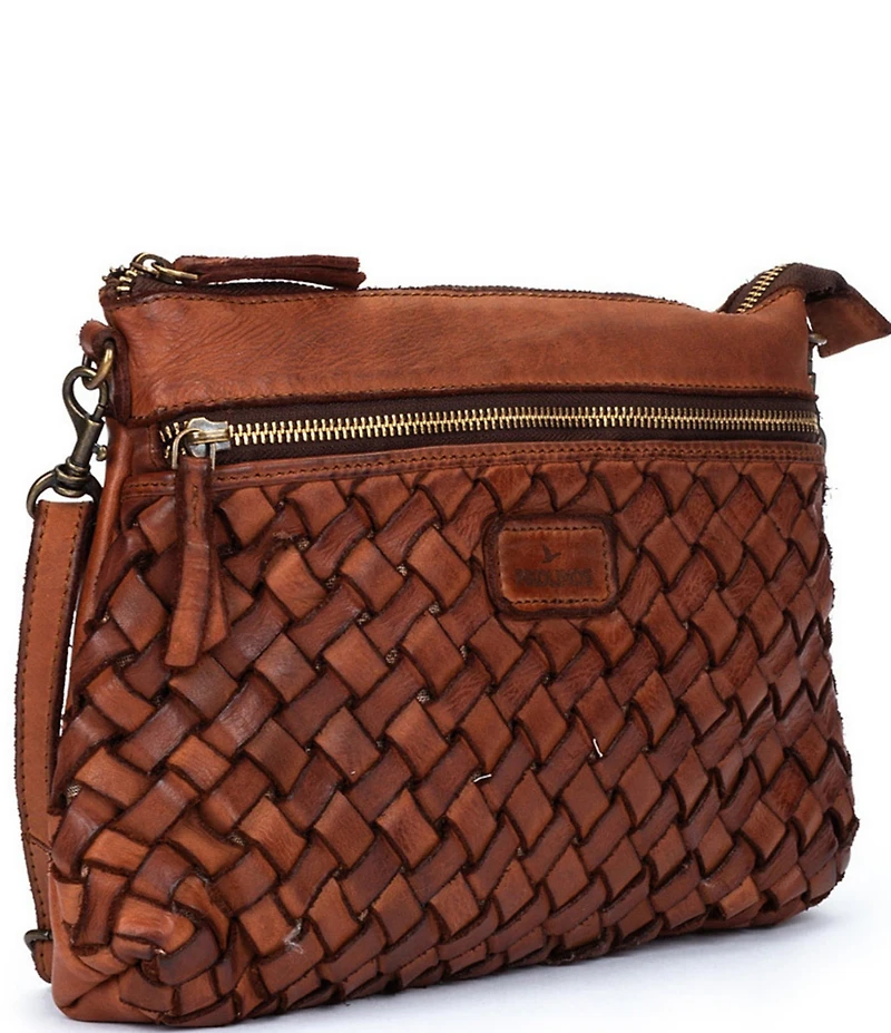 Pikolinos Faura Leather Woven Crossbody Bag
