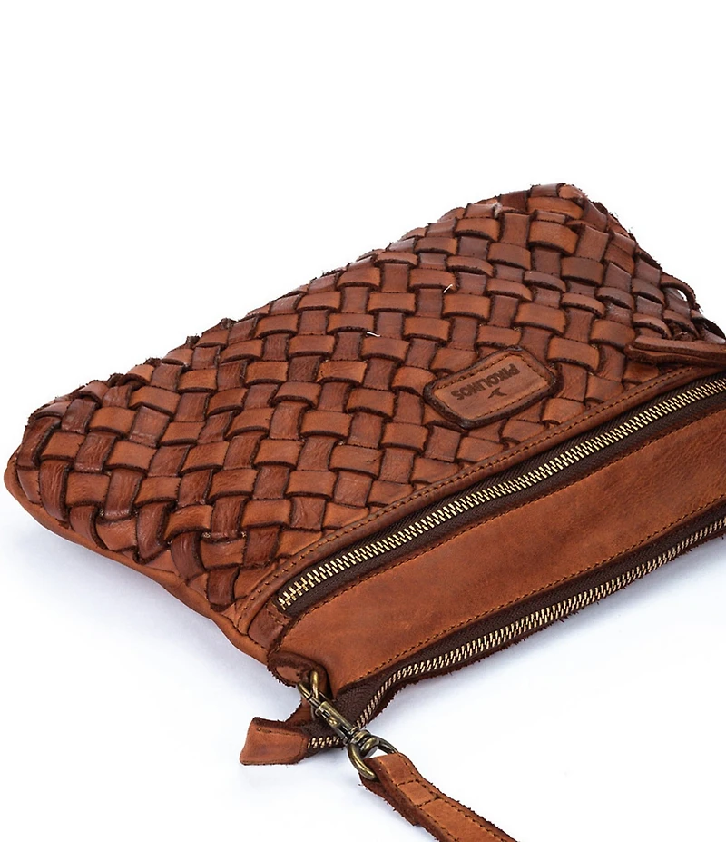 Pikolinos Faura Leather Woven Crossbody Bag