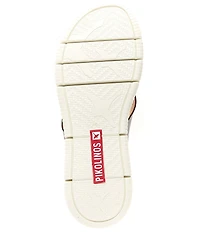 Pikolinos Gomera W0k Leather Cross Strap Platform Wedge Sandals