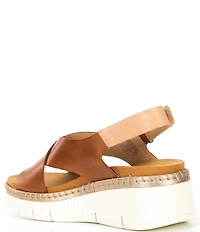 Pikolinos Gomera W0k Leather Cross Strap Platform Wedge Sandals