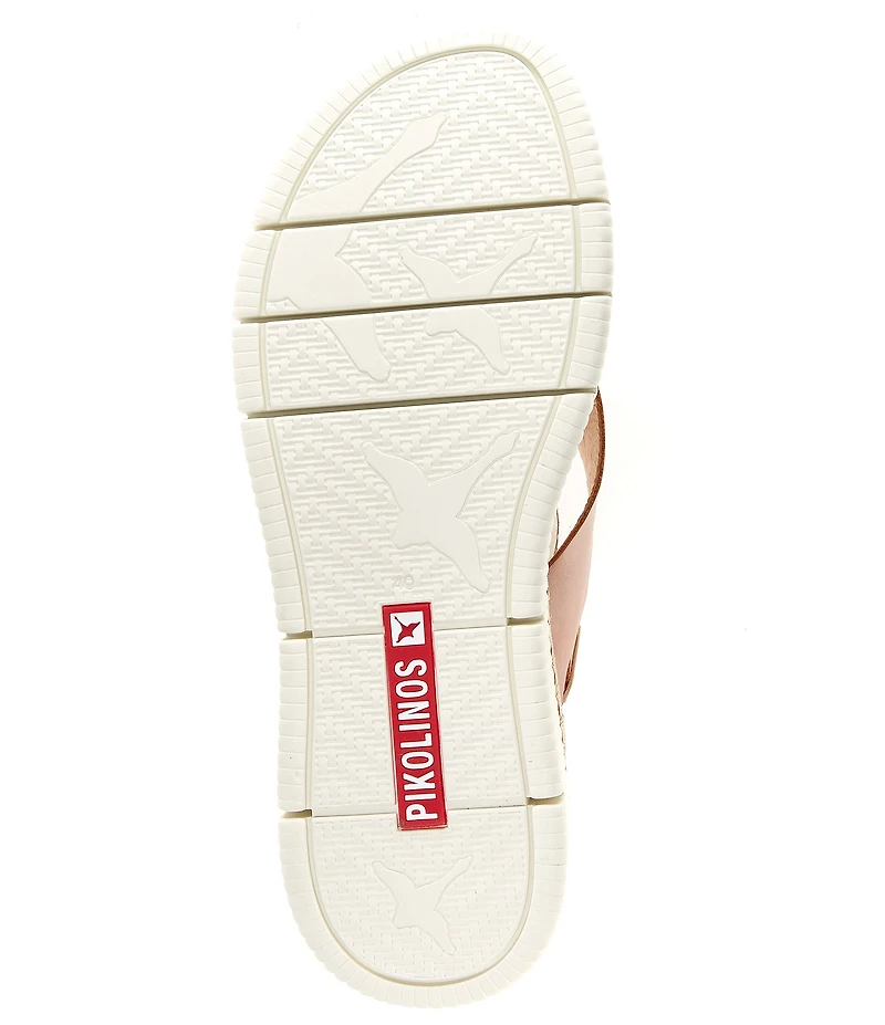 Pikolinos Gomera W0k Leather Cross Strap Platform Wedge Sandals