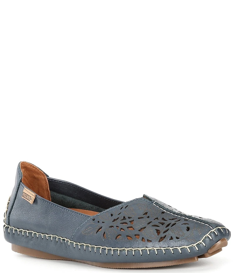 Pikolinos Jerez 578 Floral Perforated Leathern Moccasin Loafers