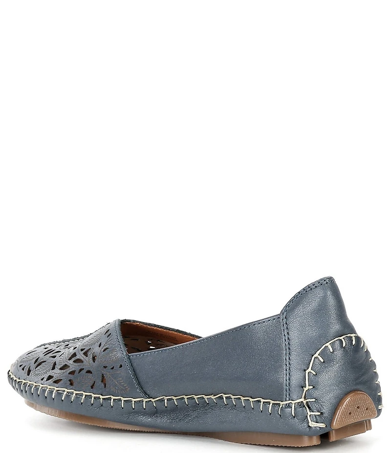 Pikolinos Jerez 578 Floral Perforated Leathern Moccasin Loafers