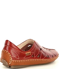 Pikolinos Jerez Floral Leather Cut-Out Detail Slip-On Moccasins