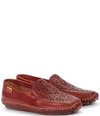 Pikolinos Jerez Floral Leather Cut-Out Detail Slip-On Moccasins
