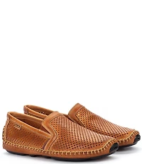 Pikolinos Jerez Floral Leather Cut-Out Detail Slip-On Moccasins