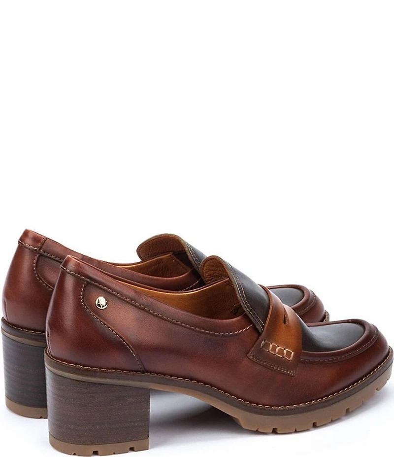 Pikolinos Llanes Leather Penny Loafer Pumps