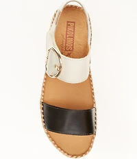 Pikolinos Marina Leather Cork Wedge Sandals