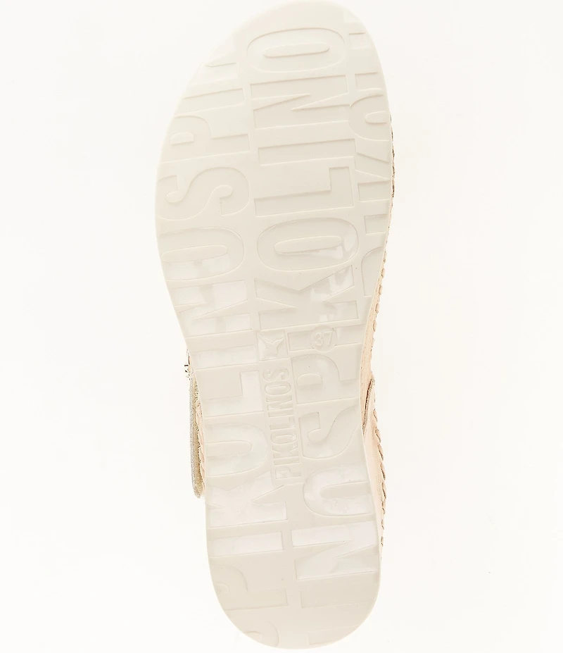 Pikolinos Marina Leather Cork Wedge Sandals