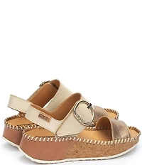 Pikolinos Marina Leather Cork Wedge Sandals