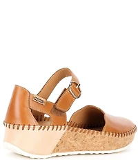 Pikolinos Marina W1c Leather Mary Jane Wedge Pumps