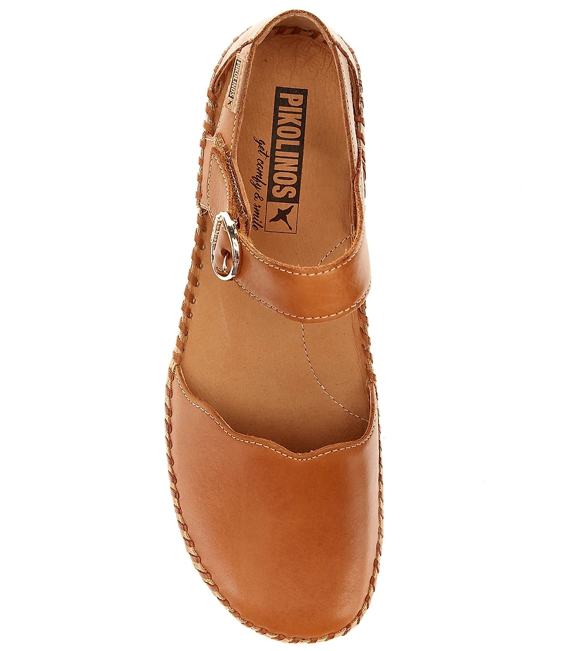 Pikolinos Marina W1c Leather Mary Jane Wedge Pumps