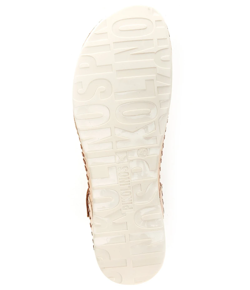 Pikolinos Marina W1c Leather Mary Jane Wedge Pumps