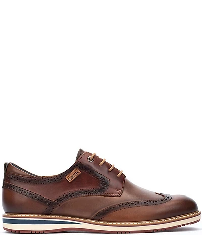 Pikolinos Avila Tri Color Leather Wingtip Brogue Lace Up Oxfords