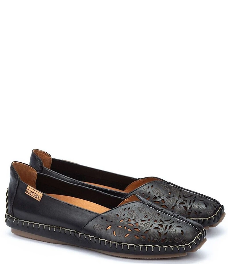 Pikolinos New Jerez Perforated Leather Slip On Moccasin Loafers