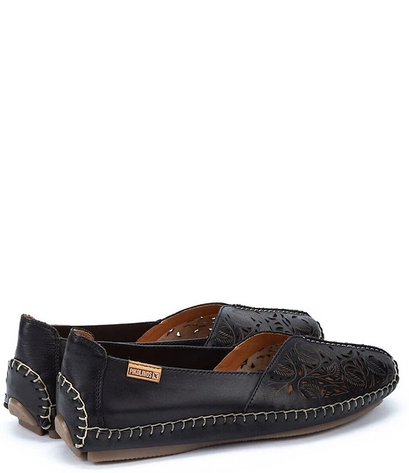 Pikolinos New Jerez Perforated Leather Slip On Moccasin Loafers
