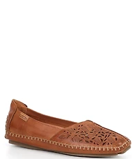 Pikolinos New Jerez Perforated Leather Slip On Moccasin Loafers