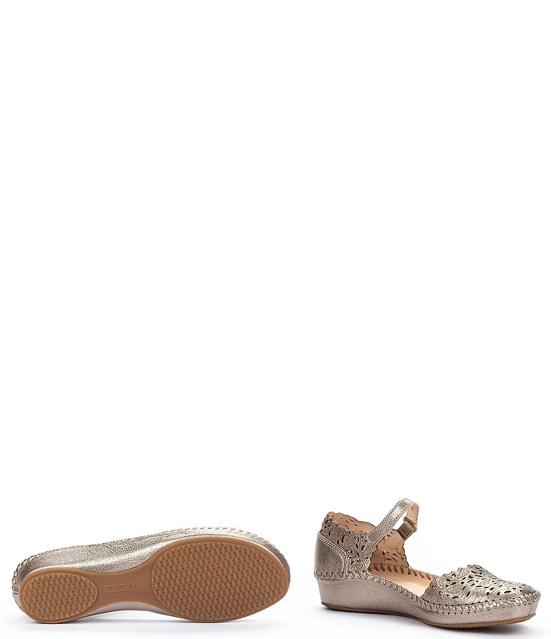 Pikolinos Puerto Vallarta Perforated Leather Mary Jane Flats