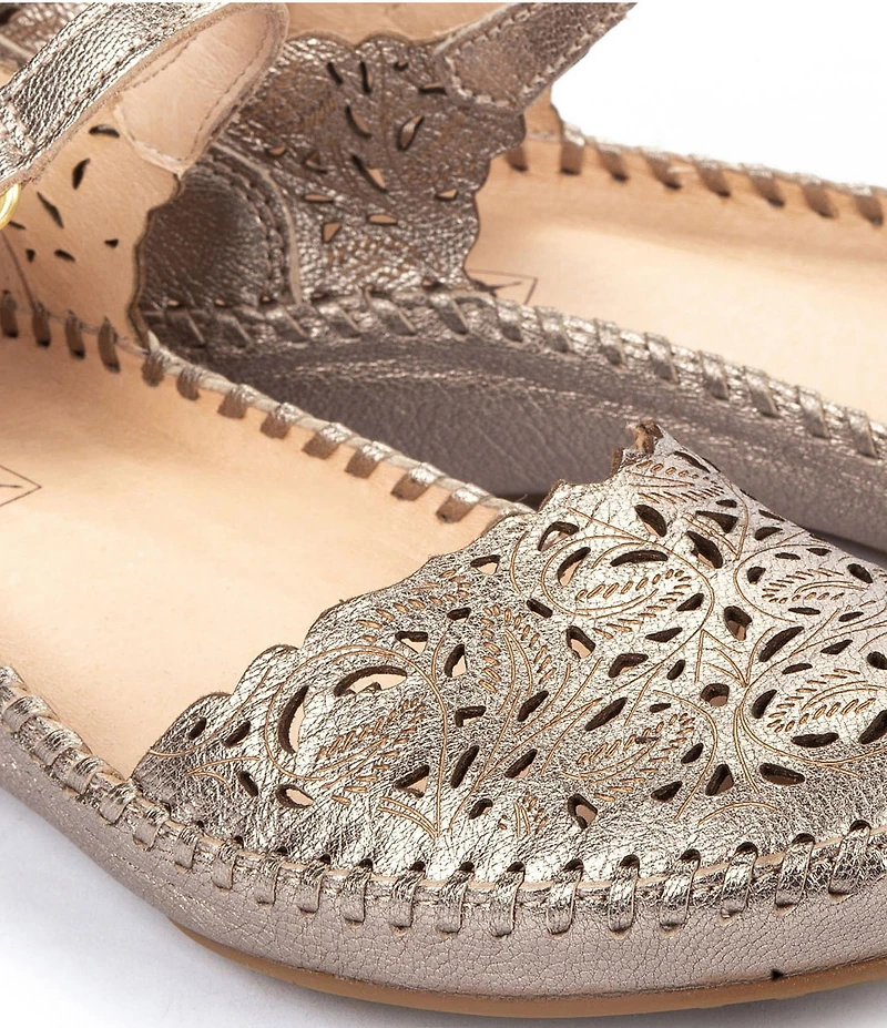 Pikolinos Puerto Vallarta Perforated Leather Mary Jane Flats