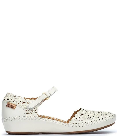 Pikolinos Puerto Vallarta Perforated Leather Mary Jane Flats