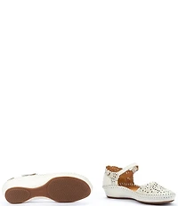Pikolinos Puerto Vallarta Perforated Leather Mary Jane Flats