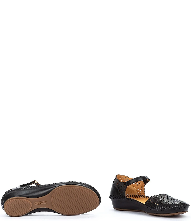 Pikolinos Puerto Vallarta Perforated Leather Mary Jane Flats