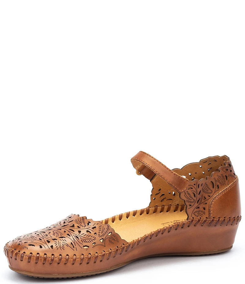 Pikolinos Puerto Vallarta Perforated Leather Mary Jane Flats