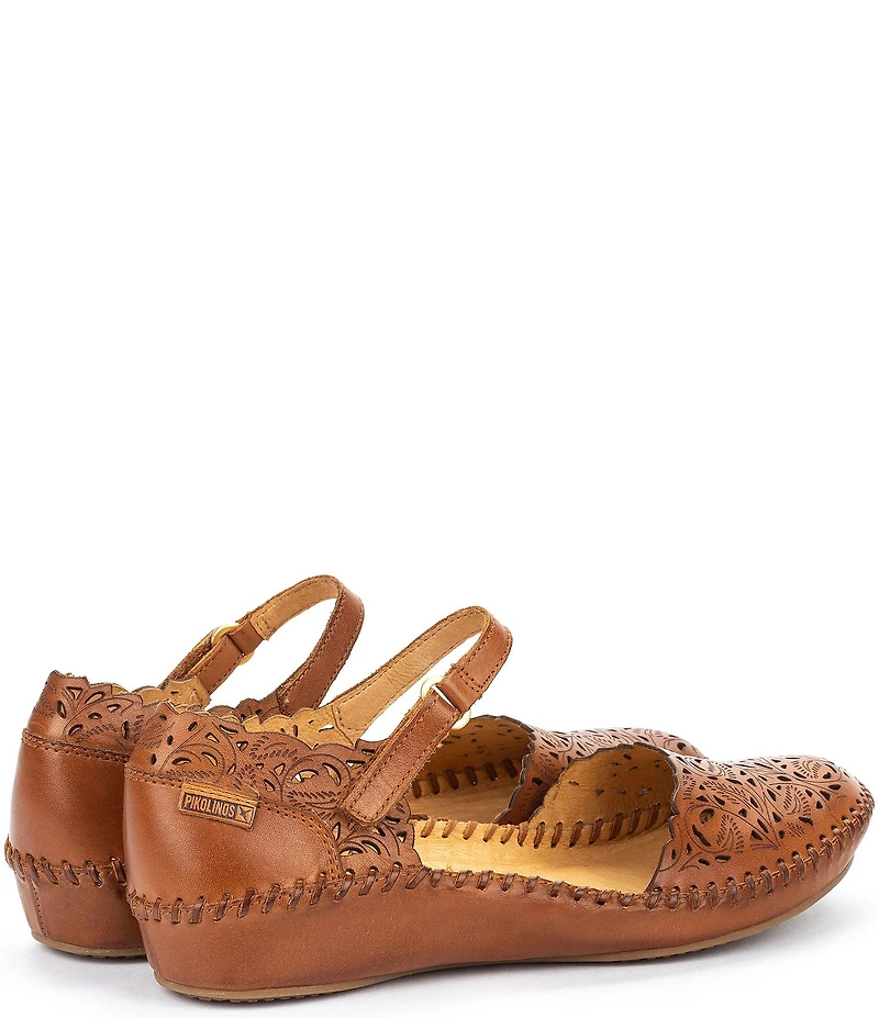 Pikolinos Puerto Vallarta Perforated Leather Mary Jane Flats