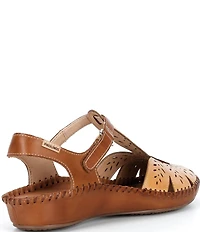 Pikolinos P Vallarta Perforated Leather T-Strap Sandals