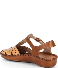 Pikolinos P Vallarta Perforated Leather T-Strap Sandals