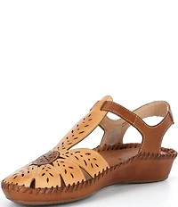 Pikolinos P Vallarta Perforated Leather T-Strap Sandals