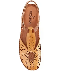 Pikolinos P Vallarta Perforated Leather T-Strap Sandals