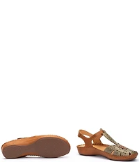 Pikolinos P Vallarta Perforated Leather T-Strap Sandals