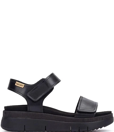 Pikolinos Palma Leather Platform Wedge Sandals