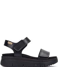Pikolinos Palma Leather Platform Wedge Sandals
