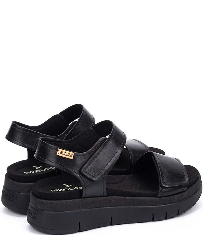 Pikolinos Palma Leather Platform Wedge Sandals