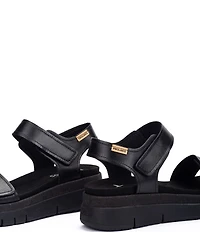 Pikolinos Palma Leather Platform Wedge Sandals