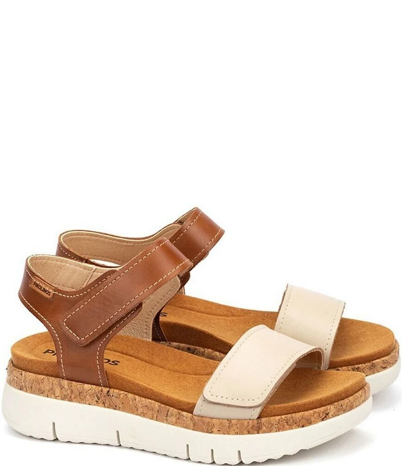 Pikolinos Palma Leather Platform Wedge Sandals