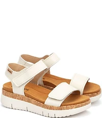 Pikolinos Palma Leather Platform Wedge Sandals