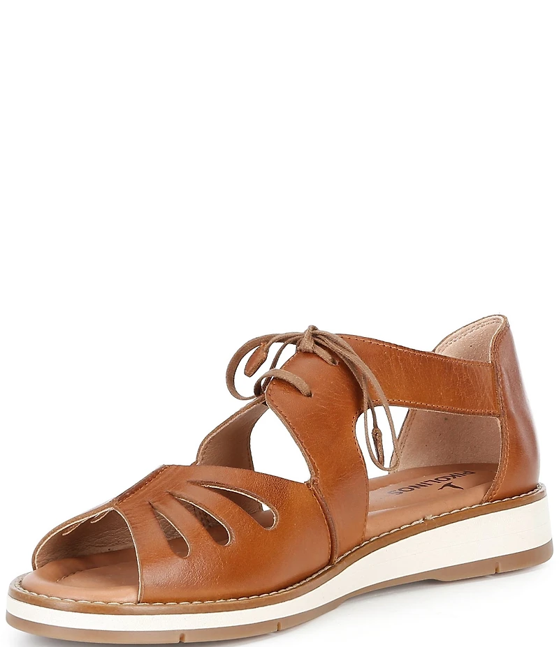 Pikolinos Roquetas Leather Lace Up Sandals