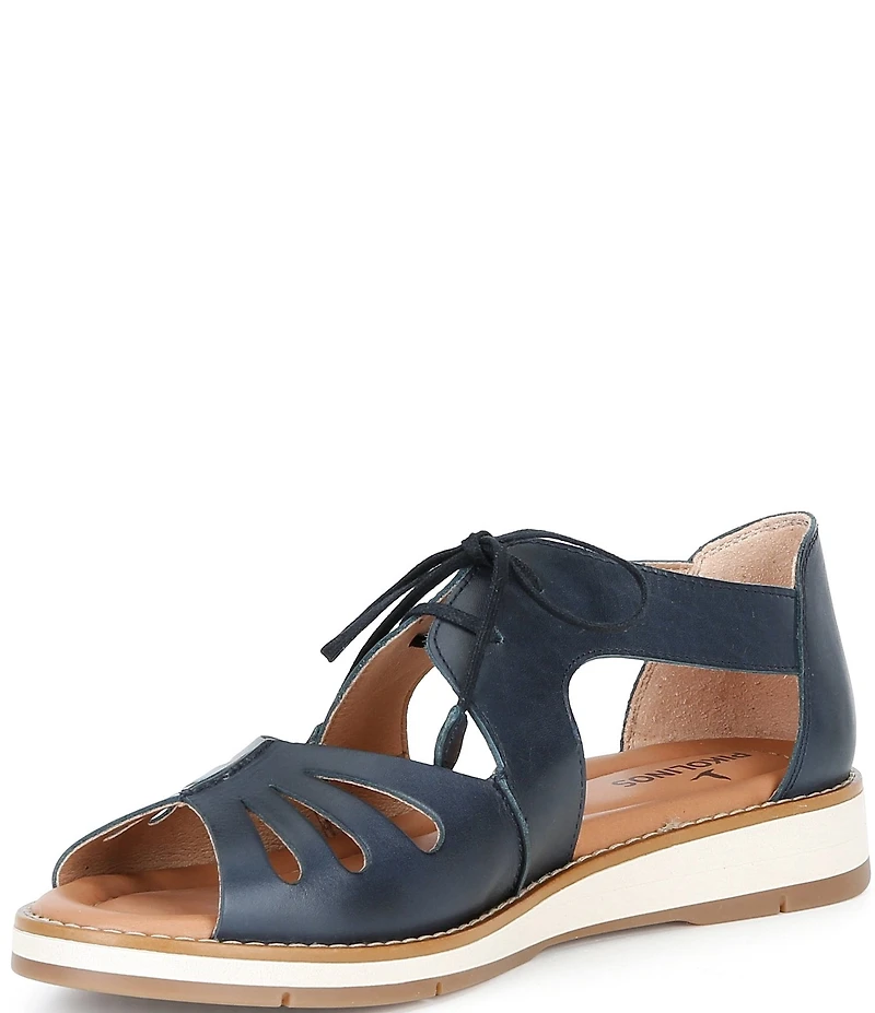 Pikolinos Roquetas Leather Lace Up Sandals