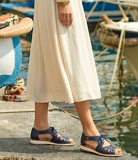 Pikolinos Roquetas Leather Lace Up Sandals