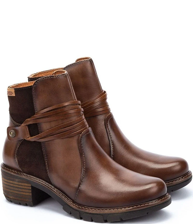 Pikolinos San Sebastian Leather Strappy Ankle Boots