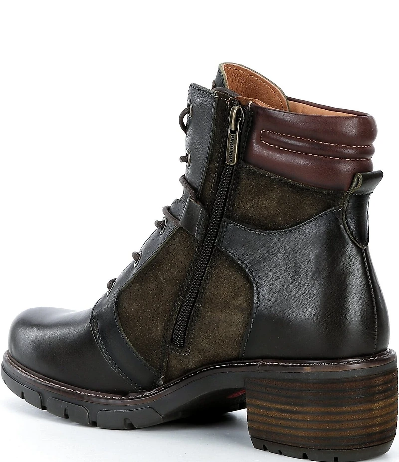 Pikolinos San Sebastian Leather Lace Up Booties