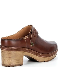 Pikolinos Sort Leather Clogs
