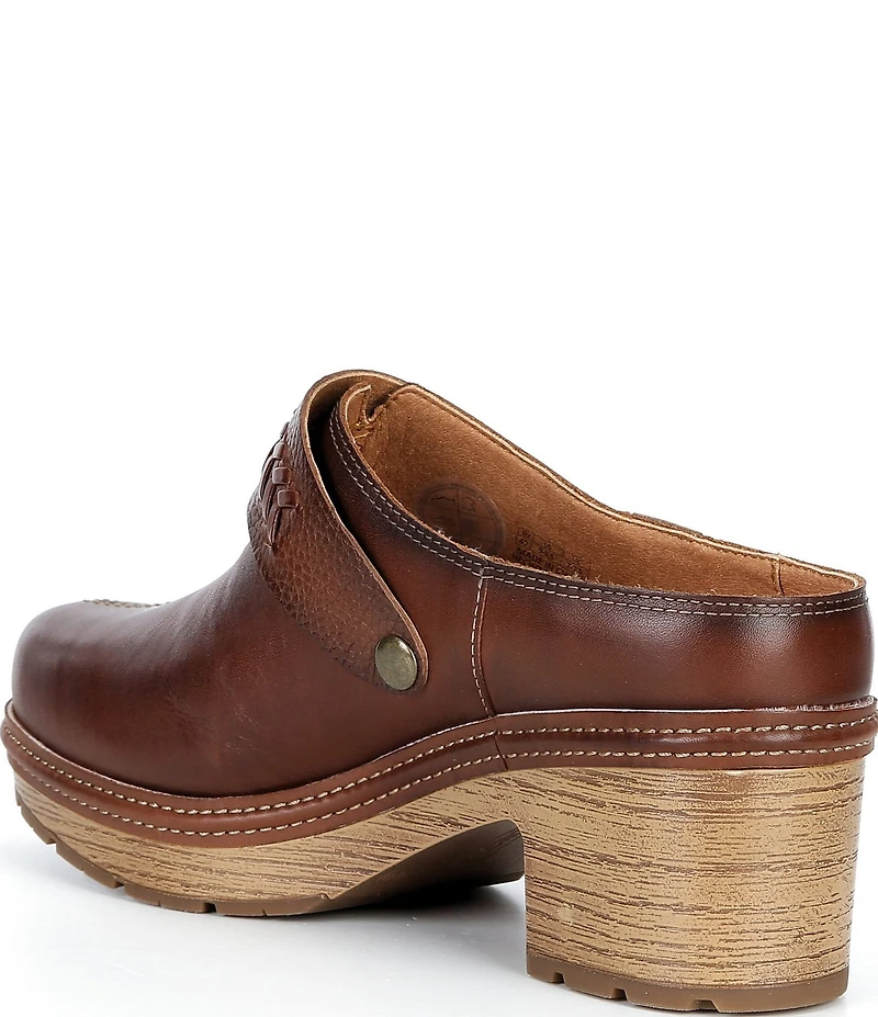 Pikolinos Sort Leather Clogs
