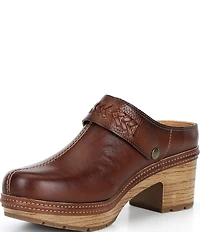 Pikolinos Sort Leather Clogs