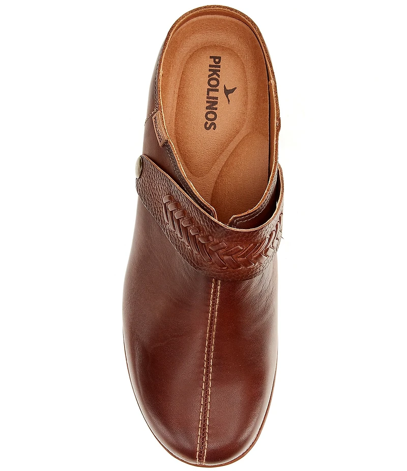 Pikolinos Sort Leather Clogs