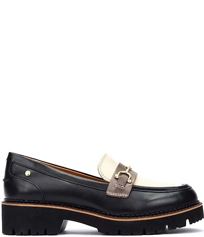 Pikolinos Vicar Colorblock Leather Bit Buckle Loafers