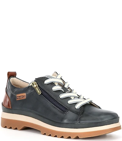 Pikolinos Vigo Zip Lace Up Leather Oxford Sneakers